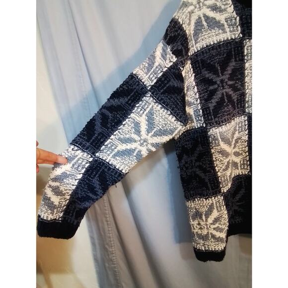 Jones New York; Blue color block sweater - Picture 5 of 7